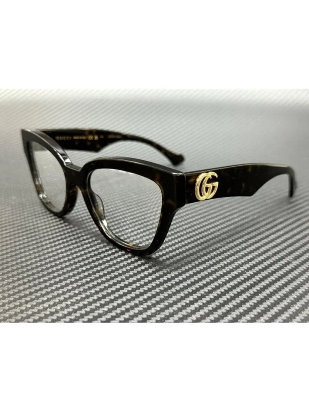New Gucci Women Brown Havana Eyeglasses 54-18-145